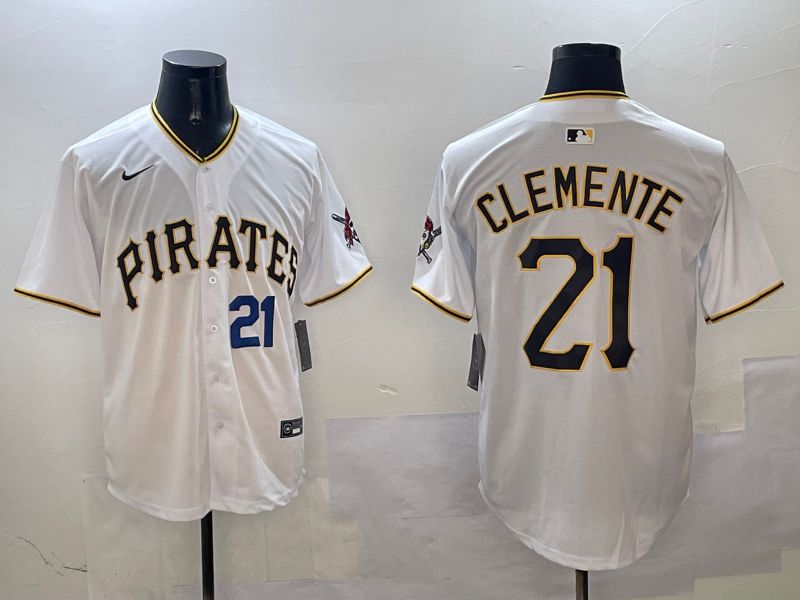 Men Pittsburgh Pirates #21 Clemente White Game 2025 Nike MLB Jersey style 3->pittsburgh pirates->MLB Jersey